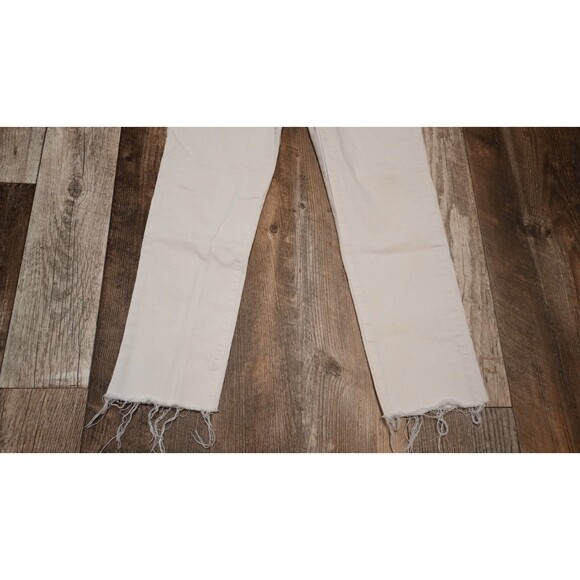 Women's Madewell The Perfect Vintage Jean Raw Hem Edition Tile White, Size 25 - Picture 3 of 12